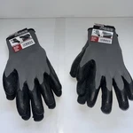 Tool Bench Hardware Work Gloves Heavy Duty Gray Safety Latex-coated 2 Pk. Fixed Price $7.99.