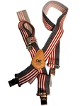 Custom Leather Craft Clc Red White Blue Usa Flag Elastic Claw Grip Suspenders. Fixed Price $12.99.