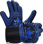 Fireproof Heat Resistant Gloves Pit Wood Stove Work Non-slip Silicone. Fixed Price $17.18.