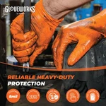 Gloveworks Hd Orange Nitrile Disposable Gloves 8 Mil Raised Diamond Texture, 100. Fixed Price $29.99.