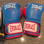Everlast Powerlock Training Gloves 16OZ Red White And Blue Boxing Workout Nwot. Fixed Price $29.99.