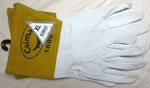Caiman White Genuine Goatskin Welding Gloves 1600 13" Long Cuff Xl. Fixed Price $16.00.