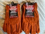 2 Pairs- Boss Flannel Lined Leather Driver Gloves Size Xl (4175J). Fixed Price $15.00.