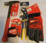 6-PC Klein Modbox Bag 28 Pockets # 62203MB, Hammer, Tape, Prybar, Pliers, Gloves. Fixed Price $189.99.