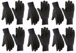 (6) Pair True 9117-26 Mens Large Brown Jersey Gloves Mini Gripper Dots. Fixed Price $29.83.