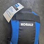 Kobalt Flexible Knee Pads Blue Black Contoured Dual Straps 2416948. Fixed Price $10.00.