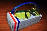 Uvex Eyewear Safety Glasses Astrospec 3000 Blue Frame Amber Len S1449 Usa. Fixed Price $39.95.