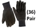 (36) Pair True Grip 9127-26 Men's Large Brown Cotton Jersey Gloves. Fixed Price $87.90.