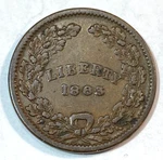 1863 Union/liberty Cwt F-0236/426A Nice Original Xf Chrc. Fixed Price $39.99.