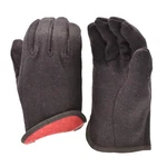 & 4414 Brown Jersey Winter Work Gloves With Red Fleece Lining. Fixed Price $169.99.