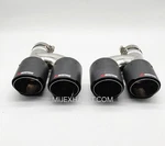 Carbon Fibre Exhaust Tailpipes 3.5 Quad Tips Tapered Sporty Offset Inlet Matte. Fixed Price $259.86.