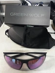 Green Wolf Golfing Sunglasses Mirrored Purple Lens Black Frame Case & Pouch. Fixed Price $30.00.