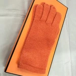 Hermes Hugo Gloves 100% Cashmere Knit Orange Size Sm W/box Women's Authentic. Fixed Price $322.96.