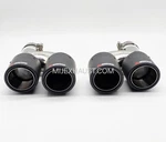 Carbon Fibre Exhaust Tailpipes 3.5 Rolled Quad Tips Sporty Offset Inlet - Matte. Fixed Price $259.86.