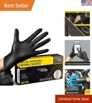 5 Mil Black Disposable Nitrile Gloves For Men, Heavy-duty Household Clean.... Fixed Price $30.06.
