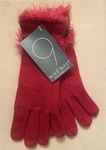 Nine West Women Pink Wool Acrylic Knit Gloves With Faux Fur Trim One Size. Fixed Price $11.95.