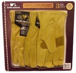 Leather Work Gloves 3 Pair Pack X-large. Fixed Price $58.25.
