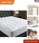 Cotton Mattress Pad Queen Breathable Cooling Ultra Plush Waterproof Protector. Fixed Price $55.02.