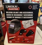 Lincoln Electric New KH977 Auto Darkening Welding Helmet Kit. Fixed Price $120.00.