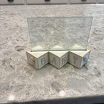 Baby Blocks Glass Frame Holds 4X6 Picture, Heavy Base. Fixed Price $8.00.