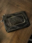 Nine West Womens Wristlet Black With Striped Inner Liner. Fixed Price $9.95.
