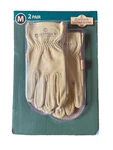 Plainsman Premium Brown Cabretta Leather Work Gloves, Medium (2PK). Fixed Price $27.99.