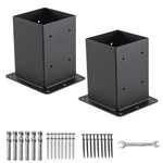 Axwhys 4X4 Post Base 2 Pcs, Inner Size 3.6X3.6 Anchors, 13GA Thick Solid.... Fixed Price $39.48.