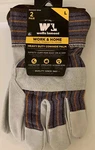 Wells Lamont 2 Pair Work & Home Heavy Duty Gloves Gray Cowhide Leather Large. Fixed Price $14.54.