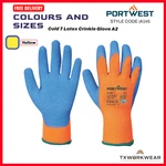 Portwest Extreme Cold Work Gloves With Latex Crinkle Grip Ansi Cut Level A2 A145. Fixed Price $16.02.