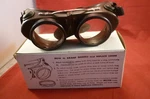 Willson Safety Goggles Kover-mor 60'S Clear Steampunk Leather Nose Guard. Fixed Price $19.99.