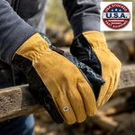 Ozero Winter Work Gloves Medium Split Deerskin Leather Women Tan Black. Fixed Price $19.99.