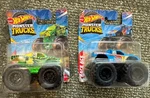 Sealed Hot Wheels Monster Trucks Mattel Gunkster And Race 1:72 Scale. Fixed Price $5.00.