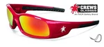 Mcr Safety SR13R Swagger Red Frame Fire Mirror Glasses Uv Each. Fixed Price $9.94.
