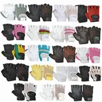 Half Finger Real Leather Weight Lifting Gym Fitness Bus Driving Gloves Retro. Fixed Price $9.95.