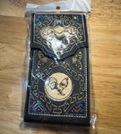 Embroidered Rooster Cell Phone Belt Holster Genuine Leather Universal Size Case. Fixed Price $49.99.