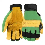 John Deere Grain Cowhide Large Spandex Back Gloves With Reinforced Leather Pal. Fixed Price $28.36.