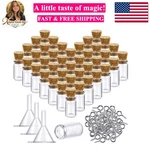 50 Pieces Small Mini Glass Bottles Jars With Cork Stoppers Set, Tiny Gla.... Fixed Price $16.19.