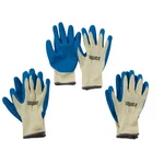 Ironton Latex-coated Work Gloves, 3 Pairs, Blue/gray, Large. Fixed Price $16.99.