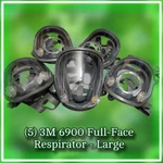 Lot 5 3M 6900 Full-face Respirator Masks- Large No Filters/valves/center Adpt. Fixed Price $120.00.