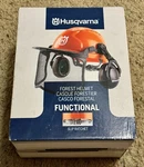 Husqvarna Forest Helmet Functional Hdpe Earmuffs Visor Brand New. Fixed Price $85.00.