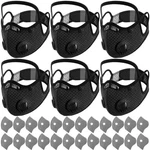 6 Pcs Reusable Dust Mask Breathable Adjustable Face Protection With 24 Activa.... Fixed Price $35.03.