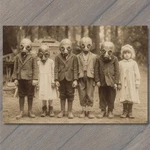 Art Print Children Gas Masks Forest Spooky Retro Group Eerie Odd Creepy Weird. Fixed Price $11.99.