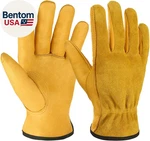 Leather Work Gloves Flex Grip Tough Cowhide Gardening For Wood Cutting/con. Fixed Price $27.00.