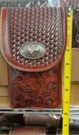 7" Rooster Leather Pouch Cell Phone Case New Craft Universal Extra Large. Fixed Price $32.95.