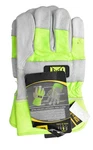 Cat Men's High Vis Pigskin Leather Palm Gloves Neon Green Large Size 9. Fixed Price $28.99.