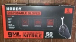 Hardy Extreme Duty Nitrile Disposable Gloves 50 Per Box 9 Mil. Fixed Price $22.99.