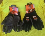 2 New Pairs Ergodyne Proflex Anti-vibrations Gloves #9000 Large Black & Gray. Fixed Price $19.95.