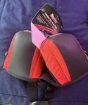 Brutus Cushion Grip Knee Pads Flexible Black/red Textured Slip Resistant Face. Fixed Price $30.00.