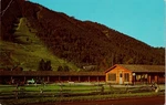 Jackson Hole Wyoming View Of Buckrail Lodge Snow King Mountain Postcard 25631. Fixed Price $15.95.