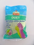 2 New Pairs Mr. Clean Duet Natural Latex Gloves Kitchen Bath - Size Small. Fixed Price $10.79.